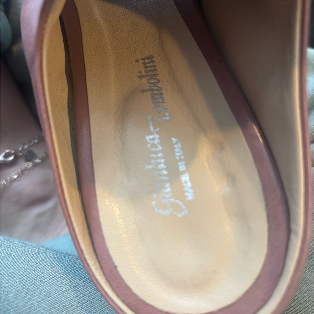 Gianvito Rossi Mauve Leather Mules - Picture 4 of 7